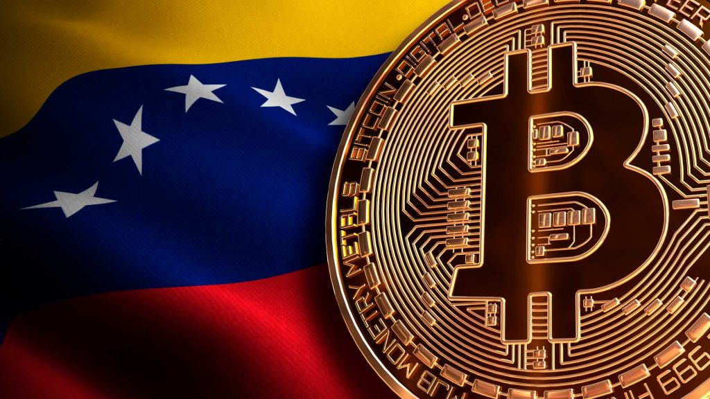 bandera venezolana y criptomoneda