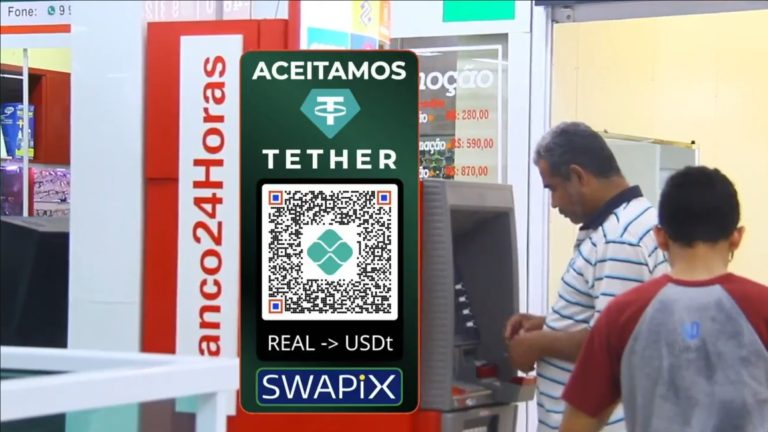 Stablecoin Tether (USDT) estará disponible en 24.000 cajeros automaticos de Brasil